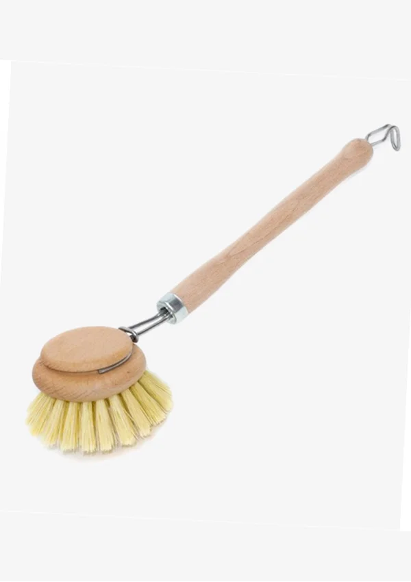 brosse vaisselle en bois zéro déchet avec tête interchangeable